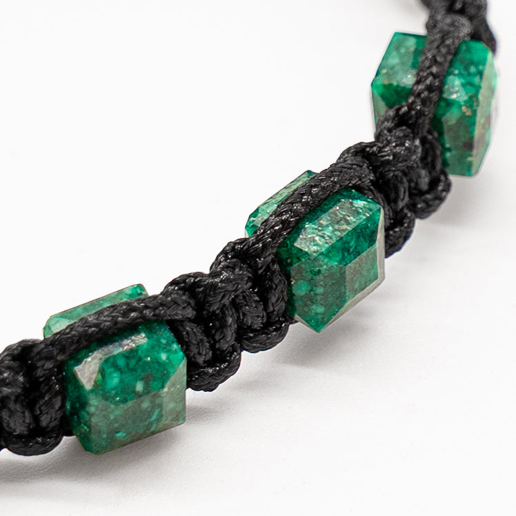 Brazalete con 3 esmeraldas naturales encapsulada