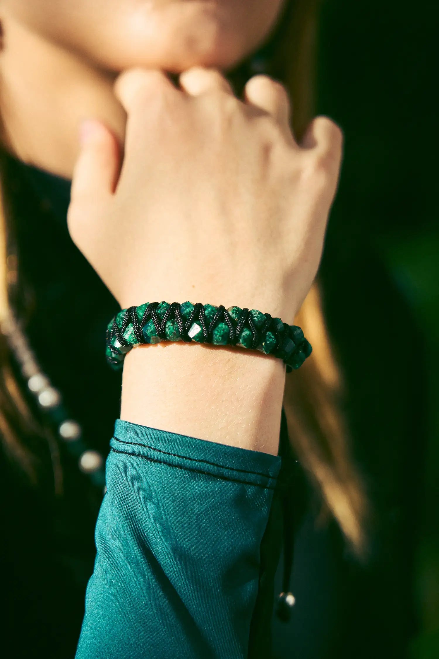 espectacular pulsera para mujer con esmeraldas autenticas naturales colombianas 
