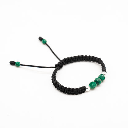 Core: Brazalete con 3 esmeraldas naturales encapsuladas