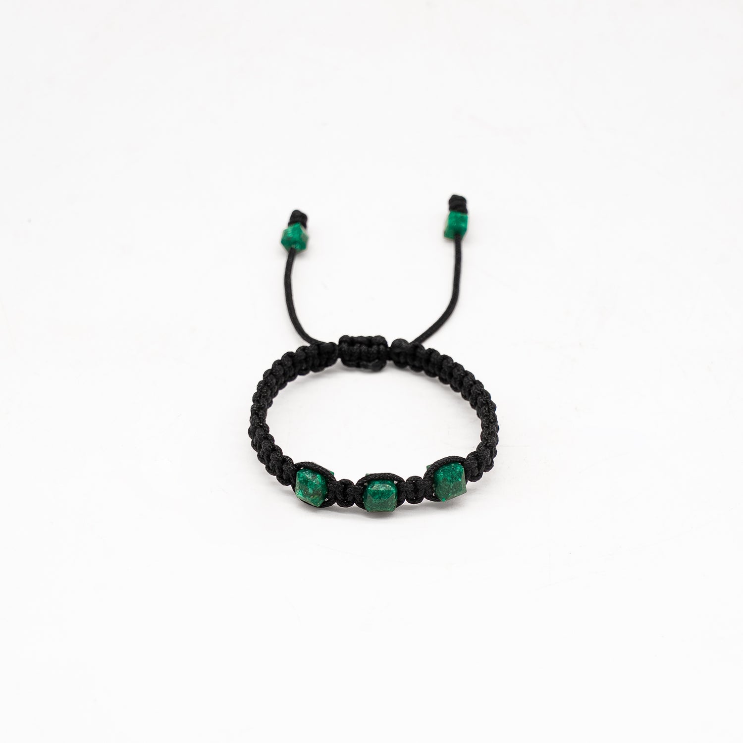 Brazalete con 3 esmeraldas naturales encapsulada