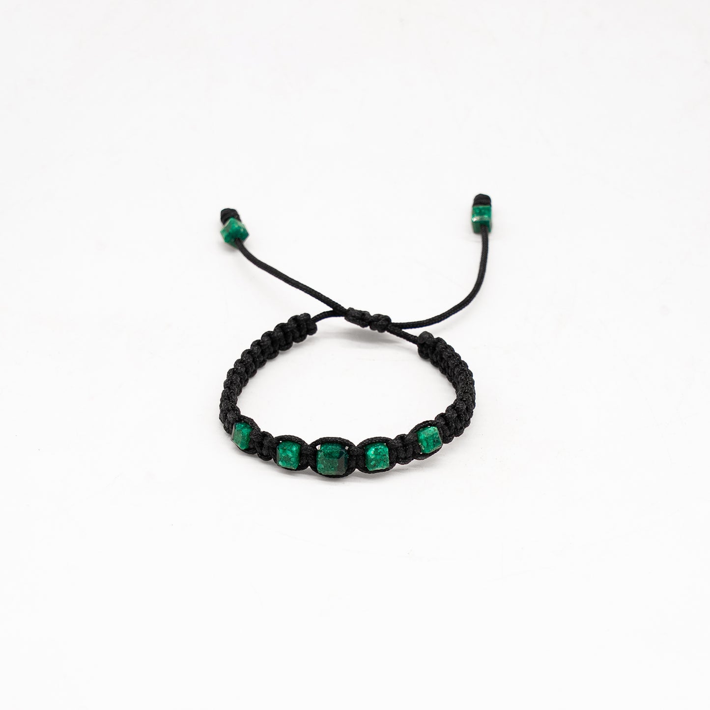 Brazalete con 5 esmeraldas naturales encapsuladas