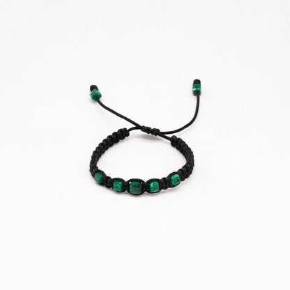 Brazalete con 5 esmeraldas naturales encapsuladas