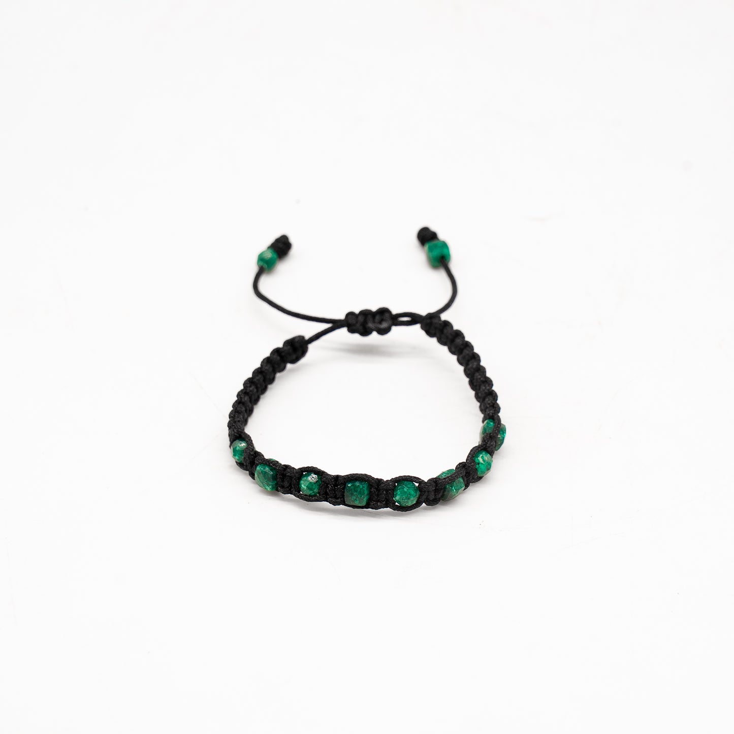 Brazalete con 8 esmeraldas naturales encapsulada redondas