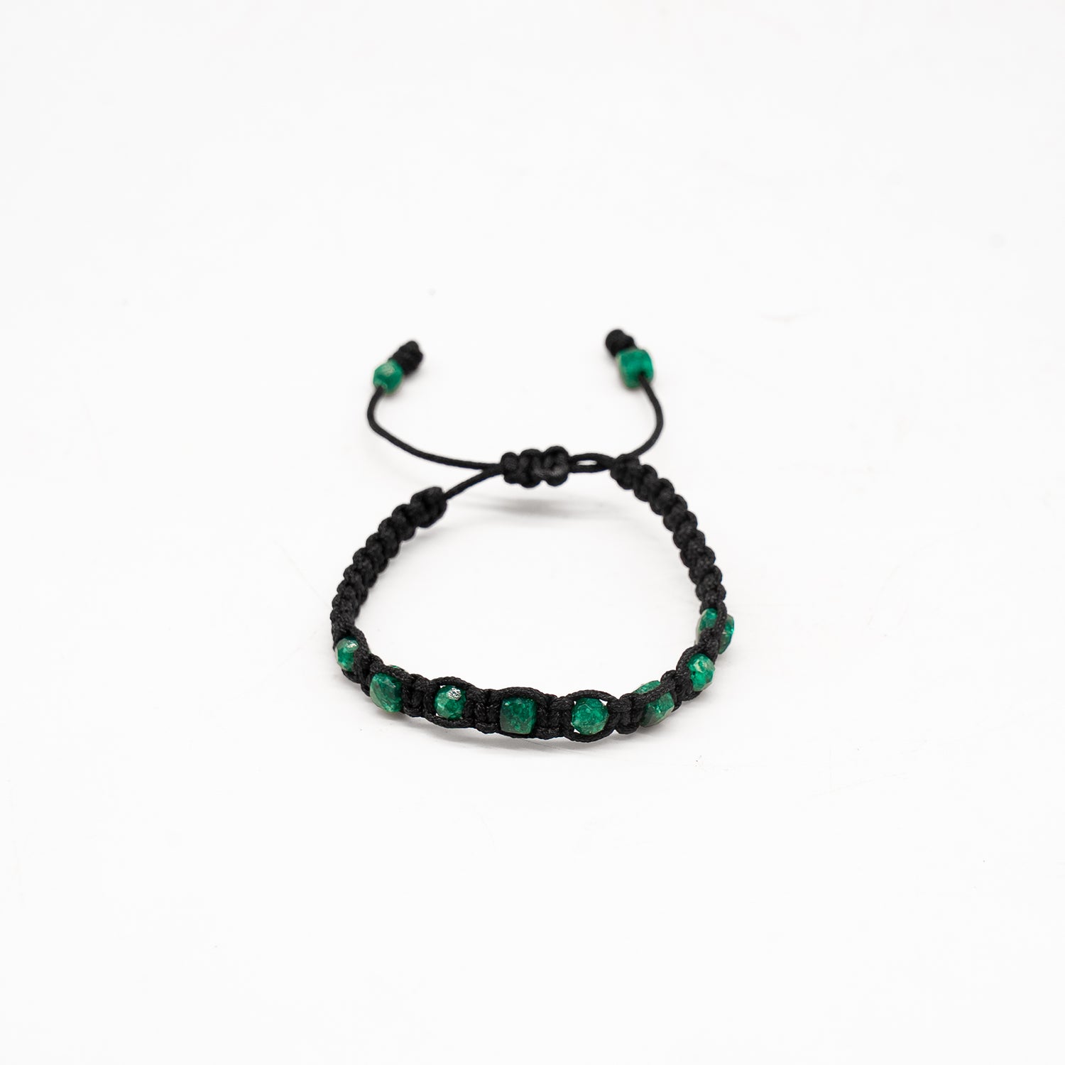 Brazalete con 8 esmeraldas naturales encapsulada redondas